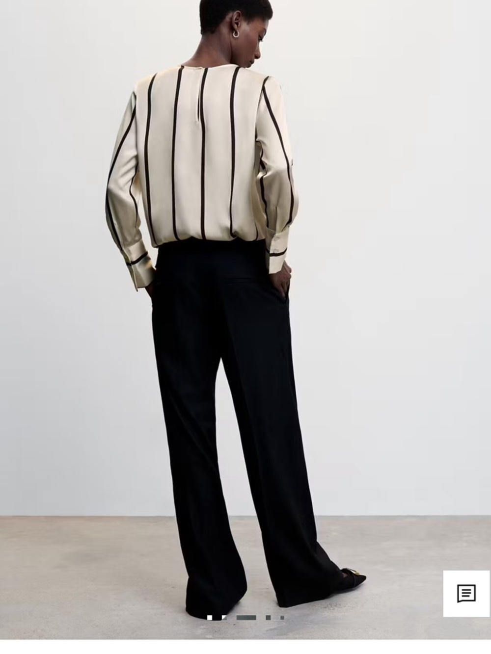 Mango’s Striped Satin Blouse Top - Picture 3 of 4